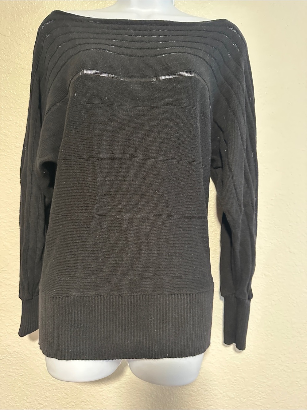 PattyBoutik Black Off-the-Shoulder Knit Sweater